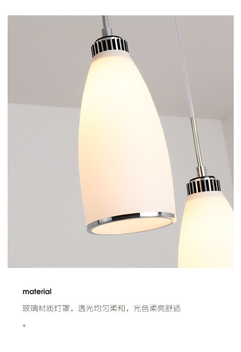 Restaurant chandelier, three-head table lamp, modern bar counter, small, simple and creative Nordic led dining room wholesale lighting fixtures pic 14