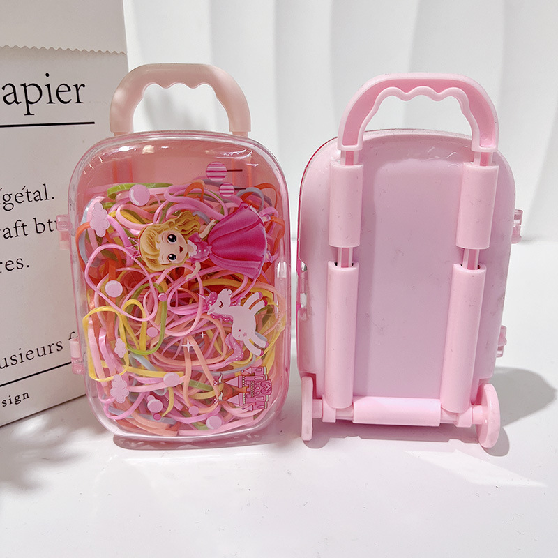 加强加粗耐用长拉不断儿童成年一次性皮筋彩色可爱创意拉杆箱造型详情7