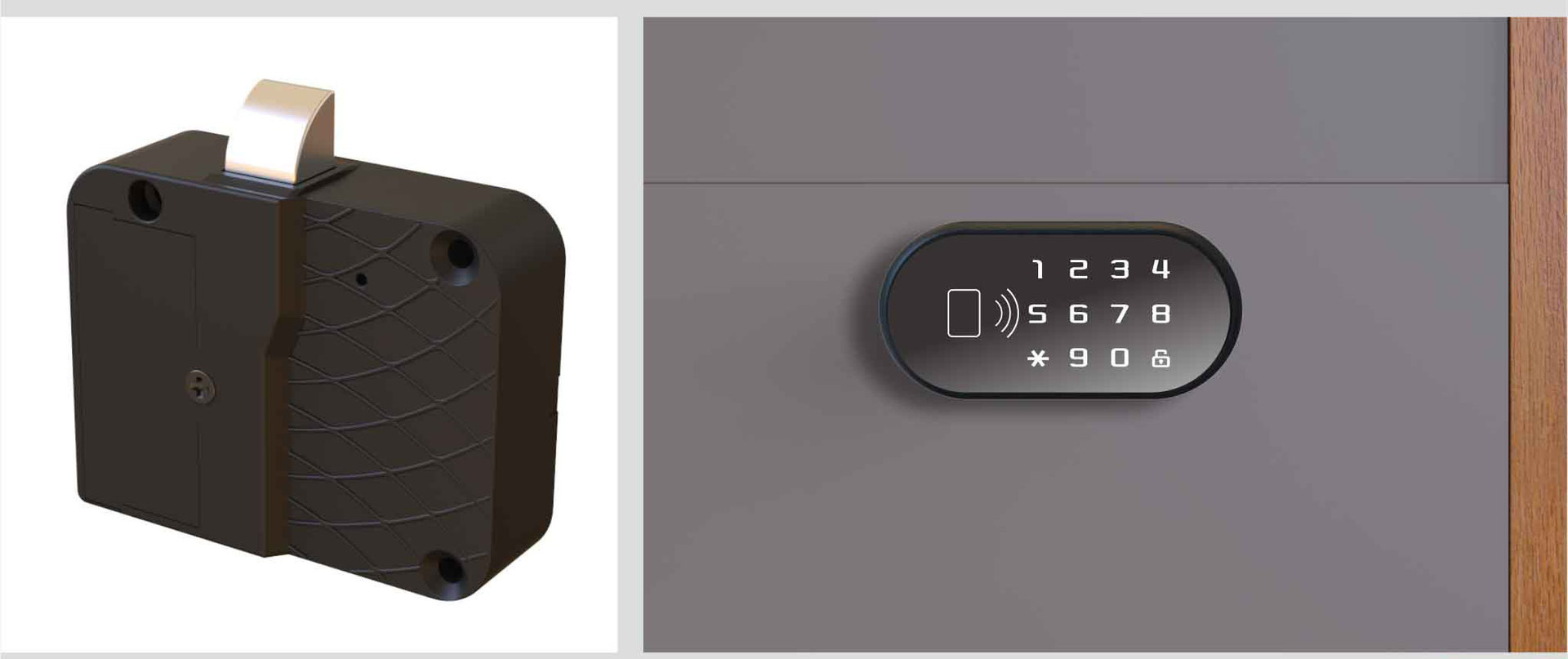 抽屉刷卡密码锁智能电子锁家用鞋柜床头衣柜门锁办公桌文件抽屉锁详情4