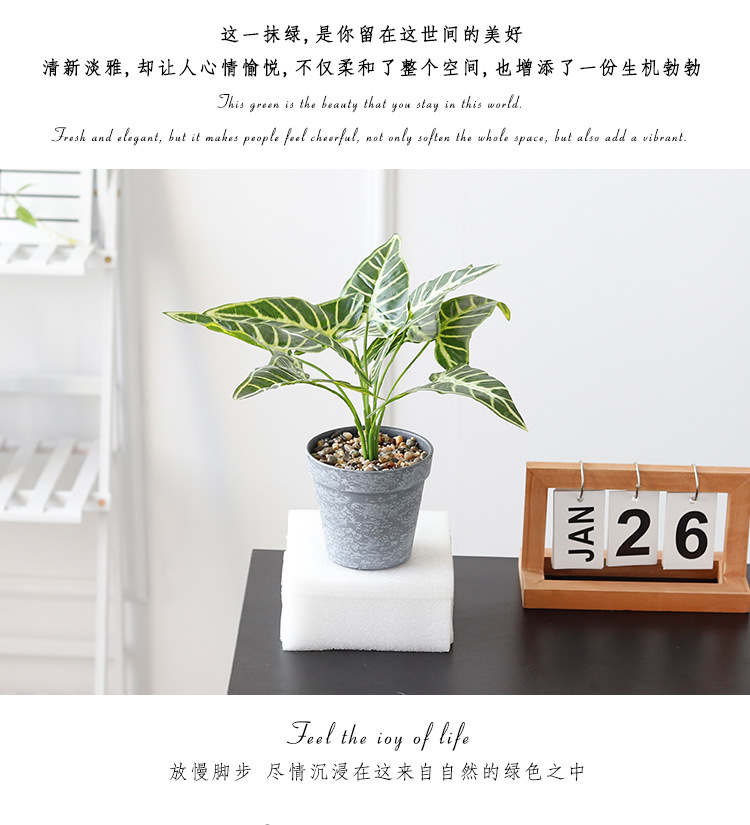 Nordic artificial bonsai, potted plants, artificial flowers, home decorations, living room indoor table ornaments and decorations pic 2