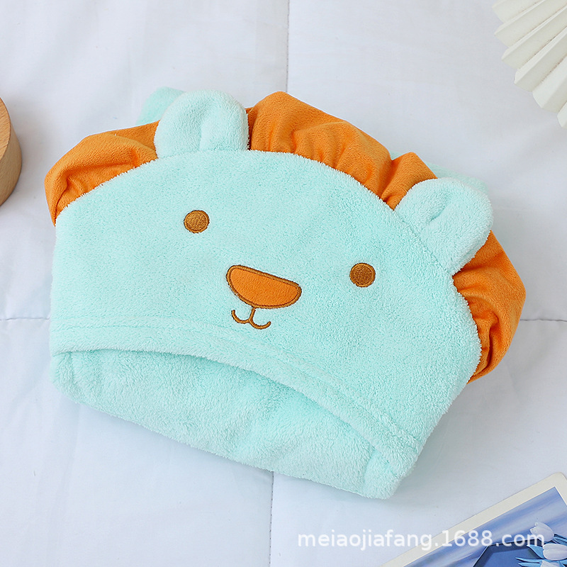 狮子款儿童斗篷批发卡通玩偶珊瑚绒浴袍柔软吸水连帽披风儿童浴巾详情5