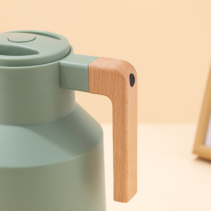 Nordic water thermos, large capacity coffee pot, 1L thermos water bottle, household thermos, glass inner liner, hot water bottle, open pic 13