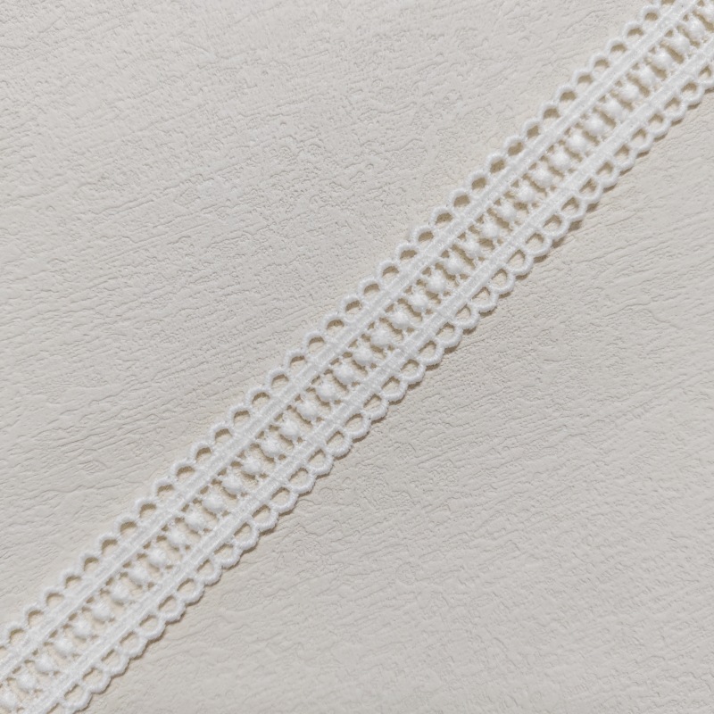 Cross-border sewing decorative clothing accessories: Two exquisite small edges, milk thread fine thread embroidered lace, water-soluble lace, white pic 5