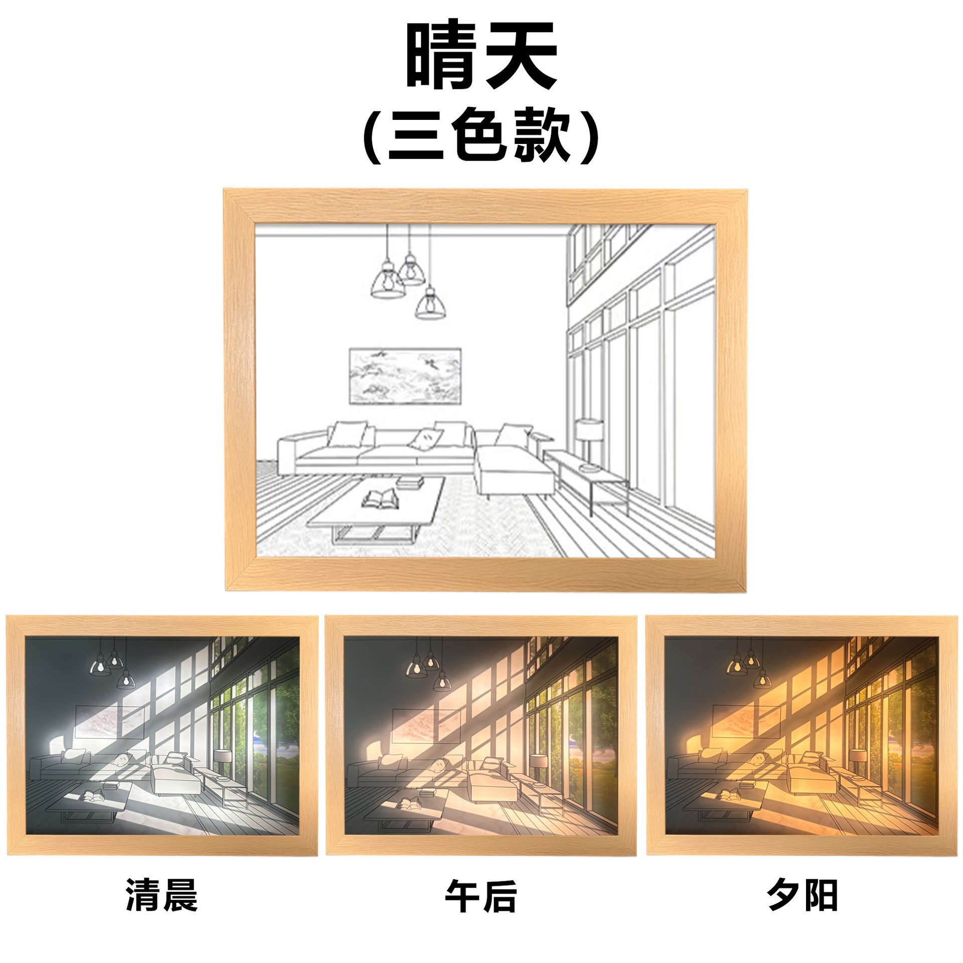 抖音同款灯光画现代卧室挂画客厅沙发背景墙装饰画简约氛围画详情9