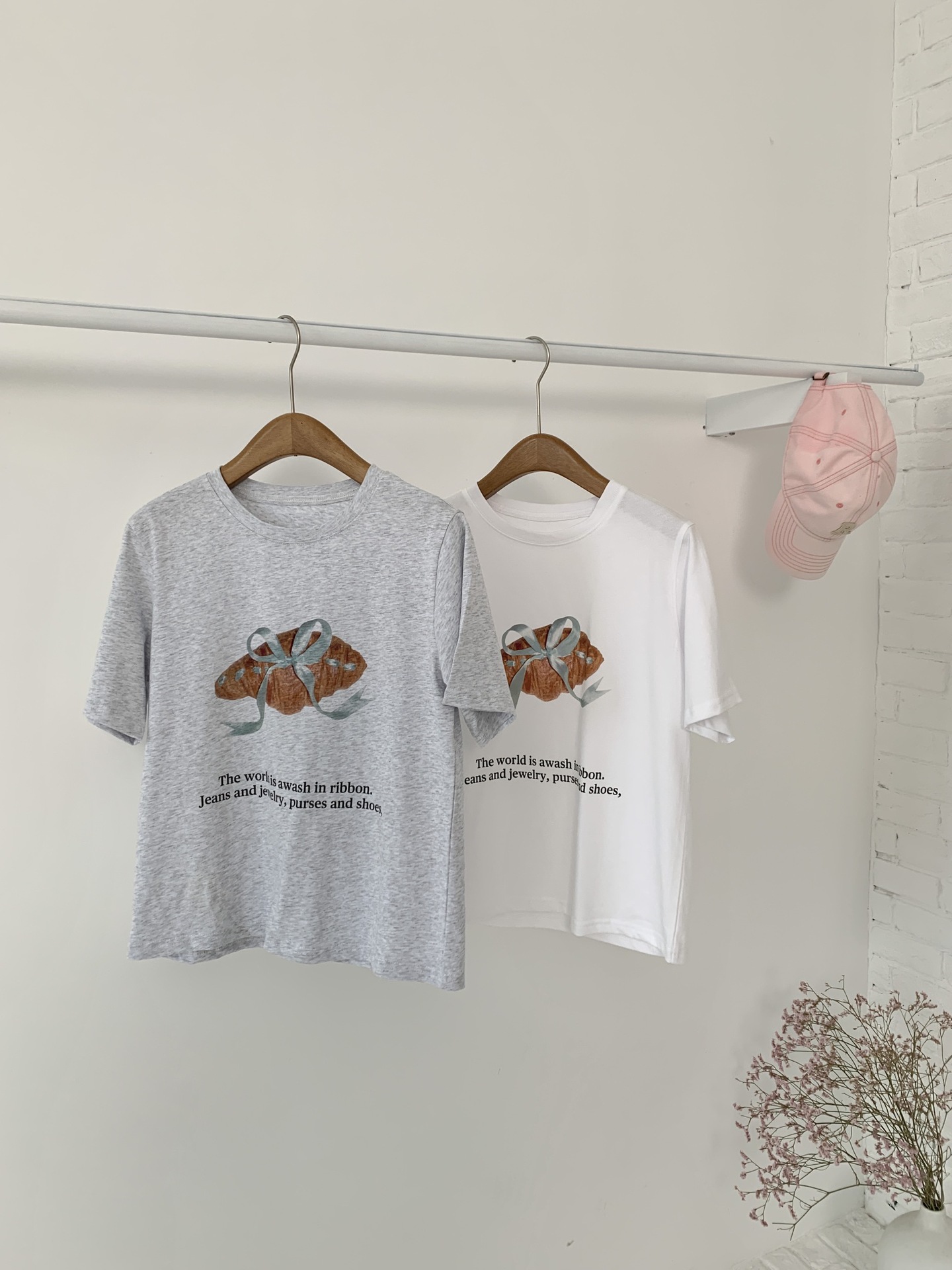 现货 高品质宽松T恤女春夏上衣正肩纯棉短袖夏季设计感韩系打底衫详情8