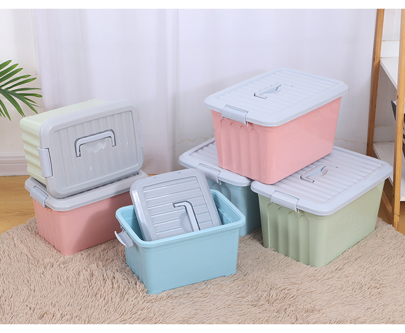 Factory wholesale plastic storage boxes, home storage boxes, storage boxes, hand-held thickened organizing boxes, and can be printed with logos pic 17