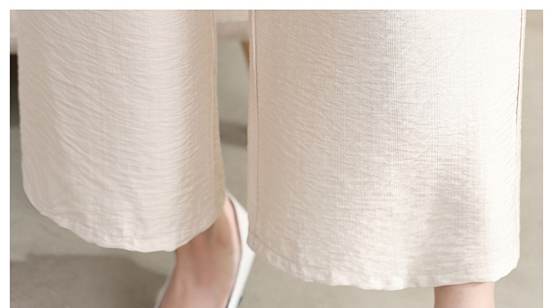 中年妈妈夏装棉麻套装洋气2024新款中老年女夏季短袖衬衫上衣薄款详情54