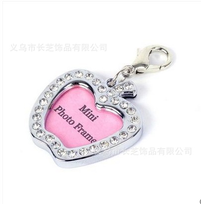 Factory direct supply of cross-border in-stock handwritten heart-shaped dog pendants, pet identity tags, Easter and Christmas diamond-encrusted dog tags pic 5