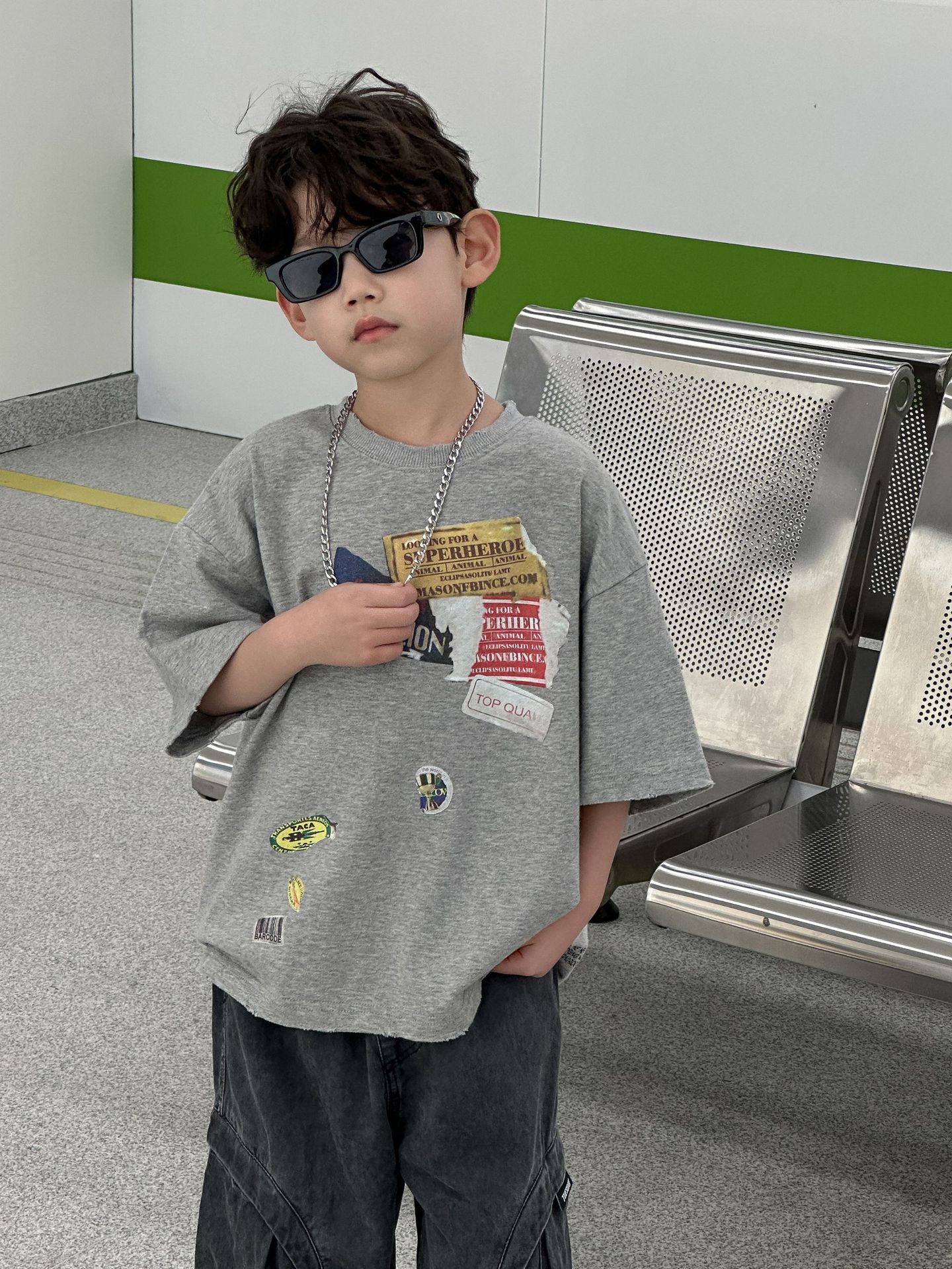 童装儿童纯棉T恤2025夏季新款男童短袖韩版上衣百搭中小童夏装潮t详情9