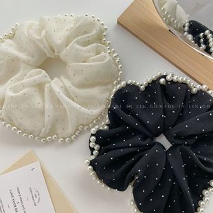 Wholesale of black, simple and basic hair ties for adult female ponytails, seamless high-elasticity hair bands pic 10