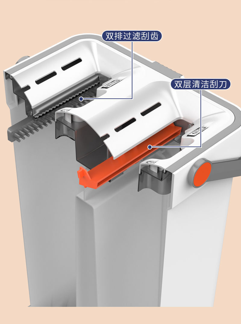 2023新款拖把桶家用一拖净平板墩布桶免手洗拖布拖地懒人批发055详情5