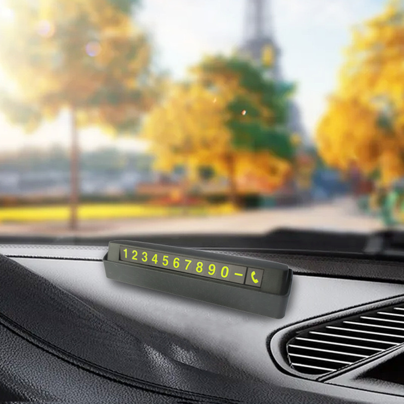 Car parking phone, license plate, moving car, metal number plate, hidden creative temporary parking plate pic 1