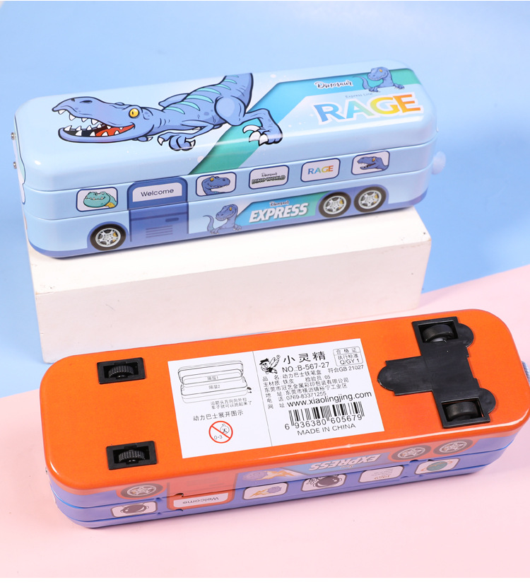 2916214906634 Little Spirit Disney Astronaut Dinosaur Unicorn Multi-functional Three-layer Large Capacity Pen Case Primary School Cartoon Stationery Box Simple and Niche hand-held pic 17