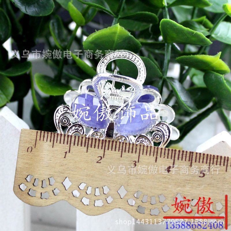 Alloy diamond-encrusted small claw clips, grab clips, hair clips, gold and silver, Yiwu two-yuan store small commodity headwear wholesale pic 41
