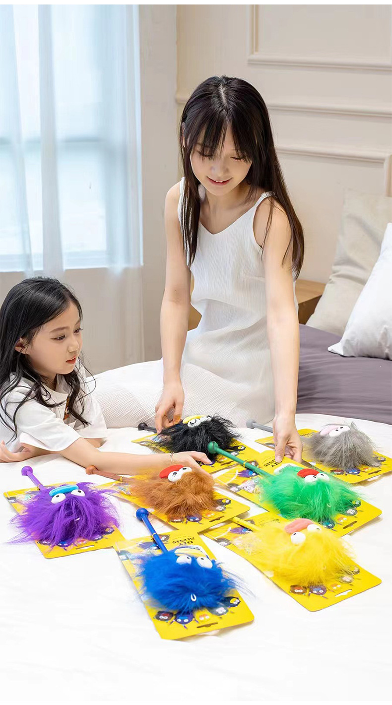 搞怪可爱毛绒按摩捶 康乐屋敲打锤棒小锤子 敲背DIY丑萌创意玩具详情6