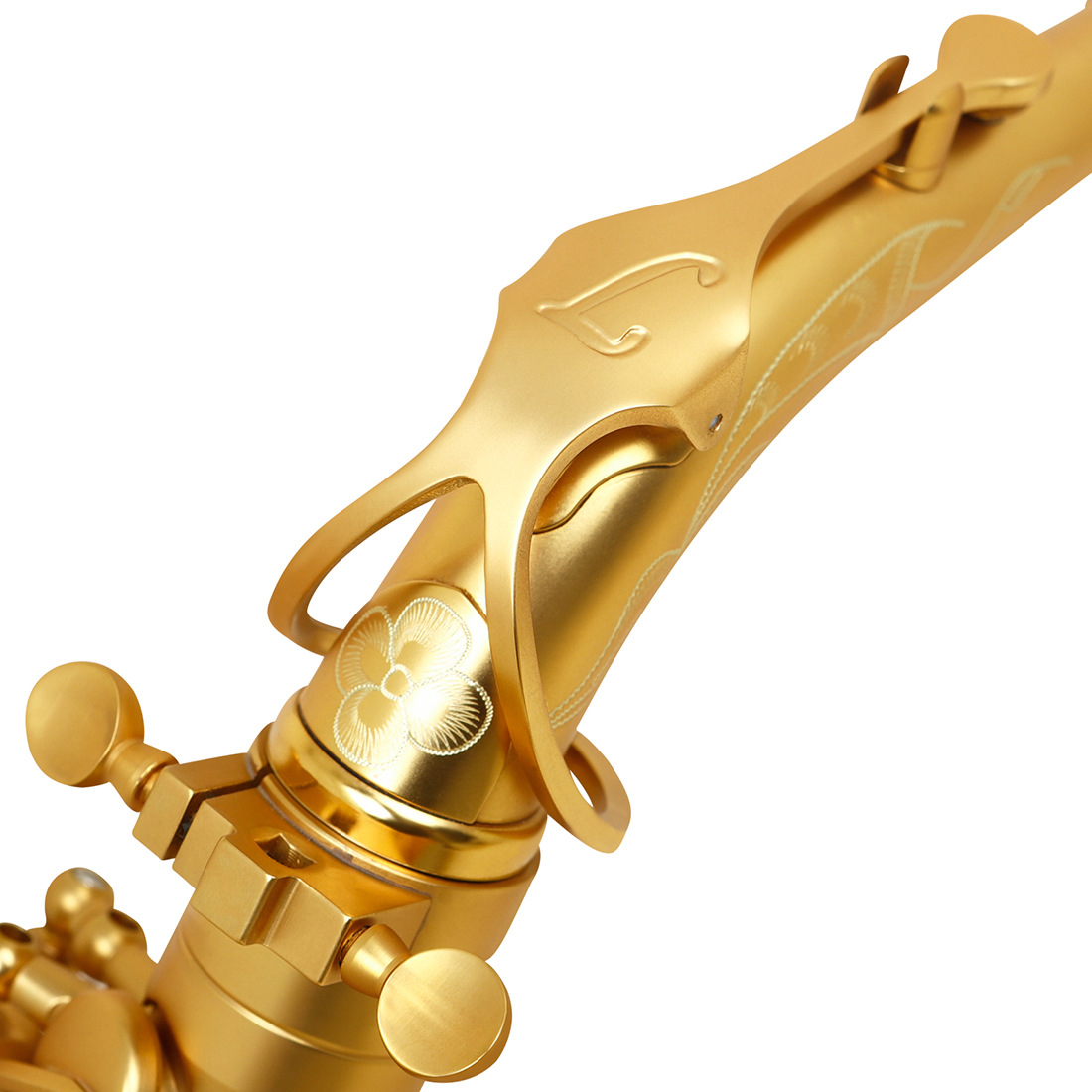 LADE中音磨砂萨克斯乐器初学成人演奏降E调鲍鱼壳按键中音萨克斯详情16