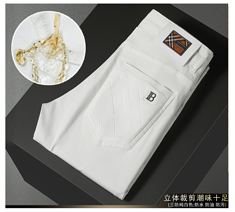 直筒牛仔裤男士夏季舒适天丝薄款高端轻商务宽松简约弹力修身长裤详情51