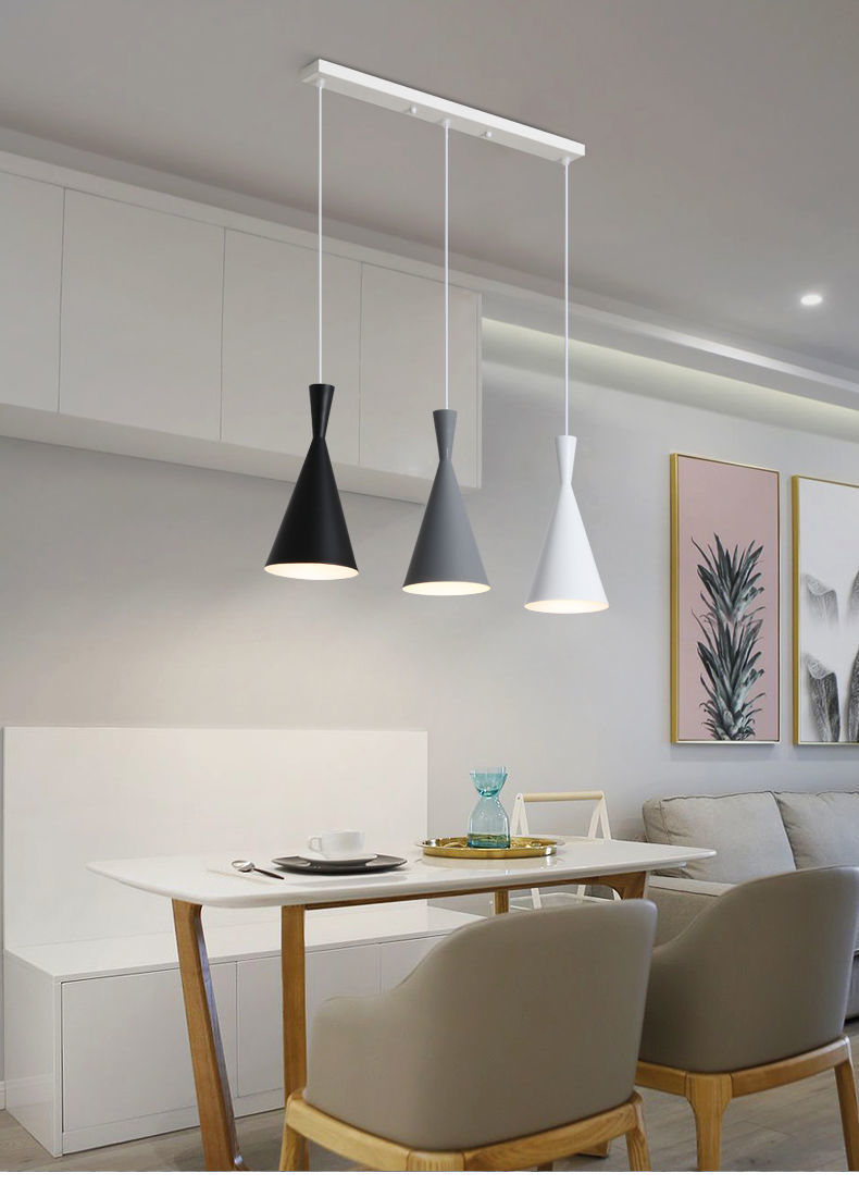 Restaurant chandelier, three-head table lamp, modern bar counter, small, simple and creative Nordic led dining room wholesale lighting fixtures pic 1