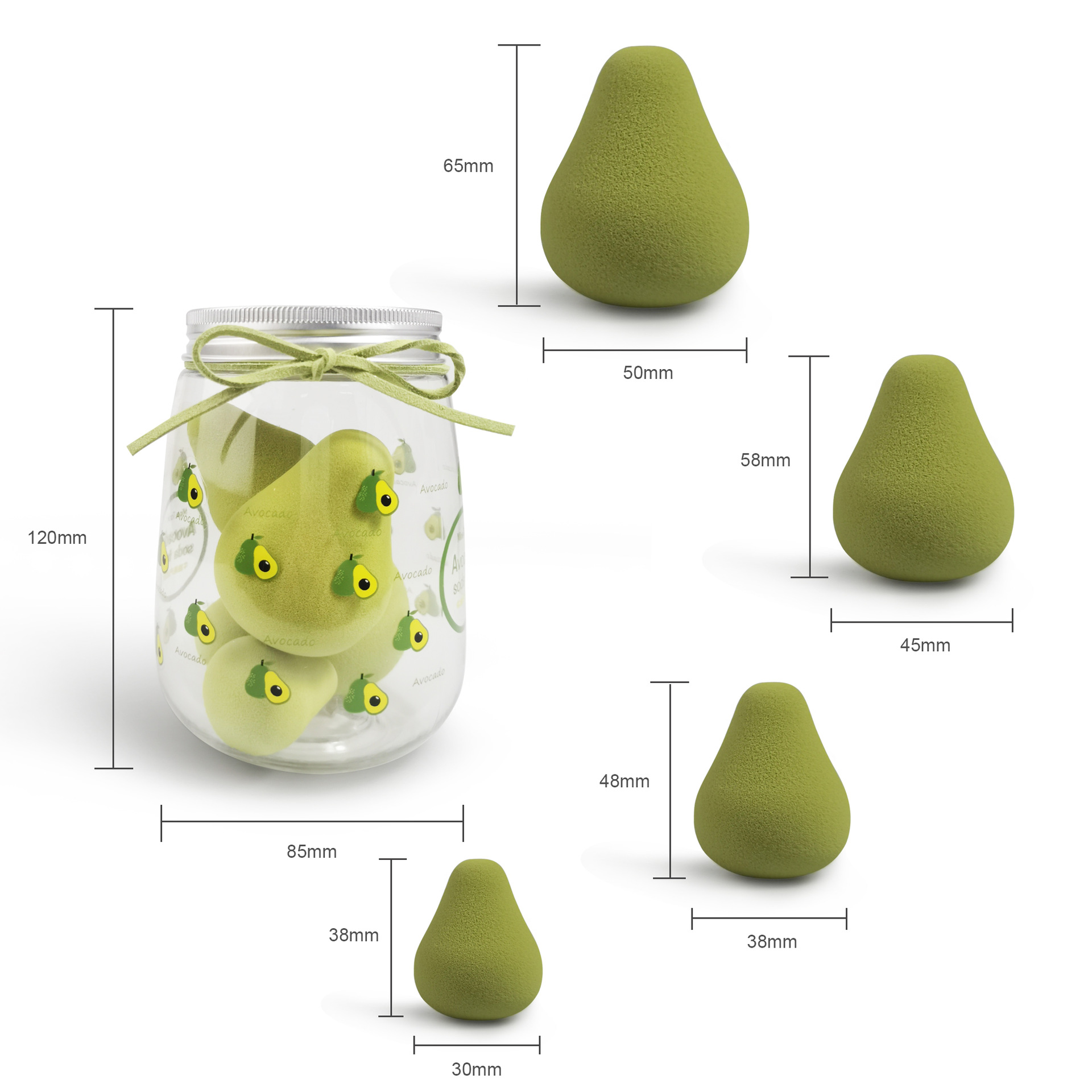 Factory direct sales of beauty eggs, all-English packaging, super soft, powder-free sponge eggs, dry and wet dual-purpose pear-shaped powder puff pic 6