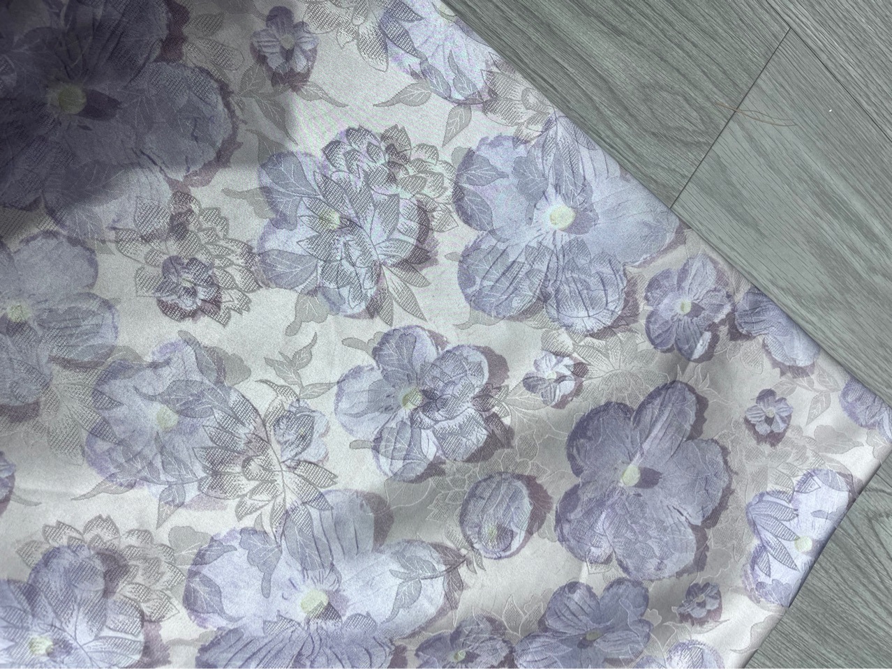 国潮新中式中国风印花仿香云纱重工3d花朵衣群旗袍外套上衣等面料详情4