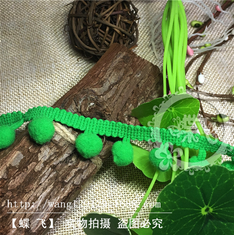 35个色现货供应1.3cm中直角毛球花边服装辅料三角球DIY手工花边辅料毛球详情40