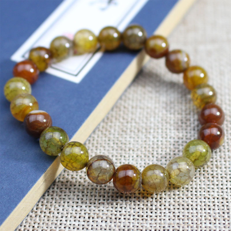 龙纹玛瑙手链男女简约百搭创意佛珠原石玉髓手串水晶饰品厂家批发详情5