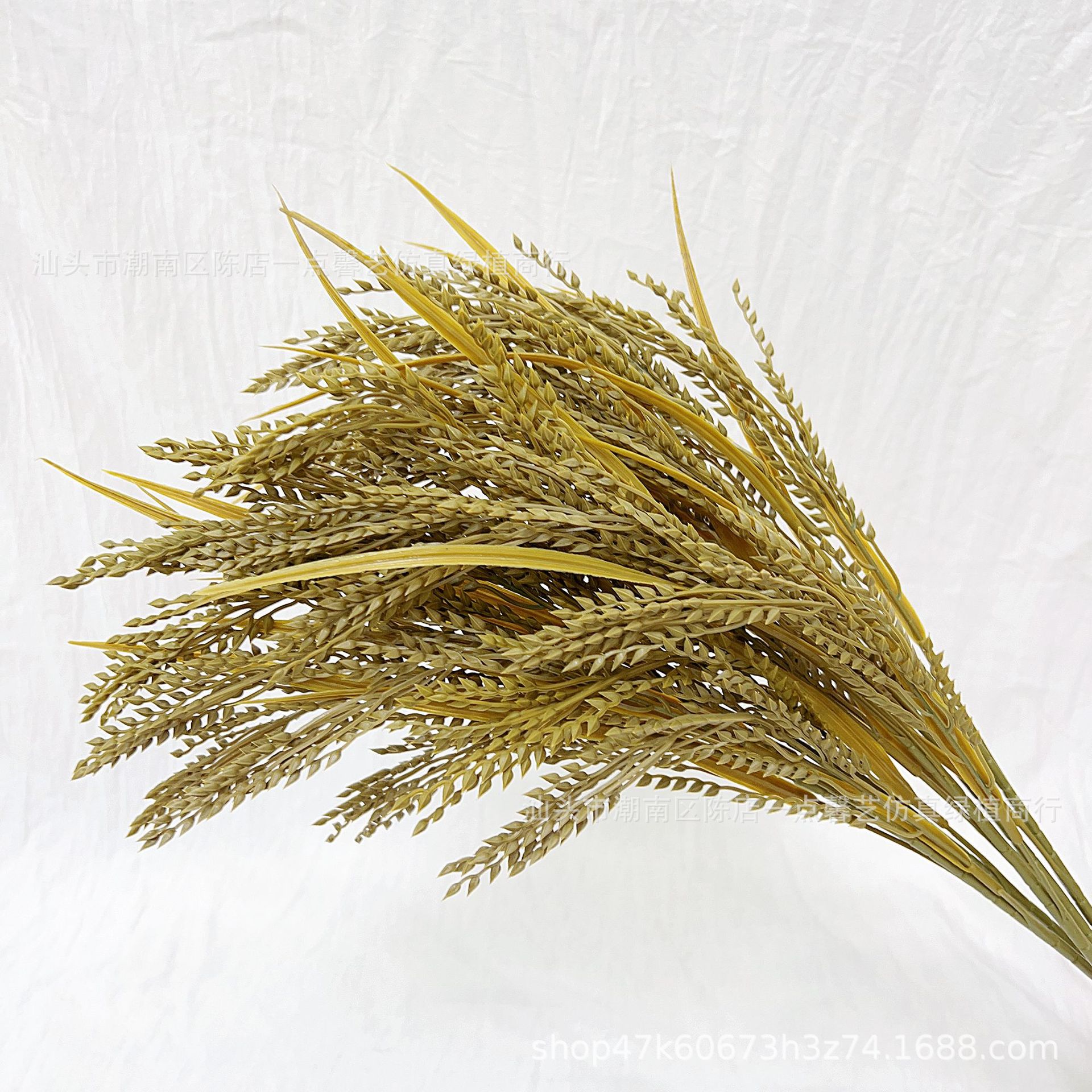 仿真麦穗道具禾苗塑料稻谷黄水稻金色植物稻穗道具加长杆麦穗花束详情12