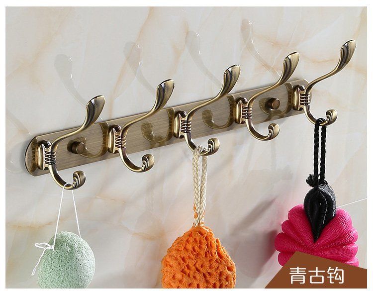 欧式不锈钢衣服挂钩试衣间衣挂排钩免打孔挂衣钩墙壁上衣帽钩壁挂详情10