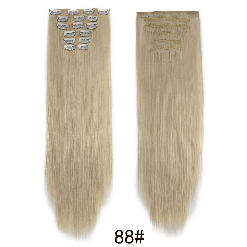 16-clip long straight hair wig for women, 6-piece clip hair extension, 6-piece straight hair extension, 6-piece hair extension pic 23