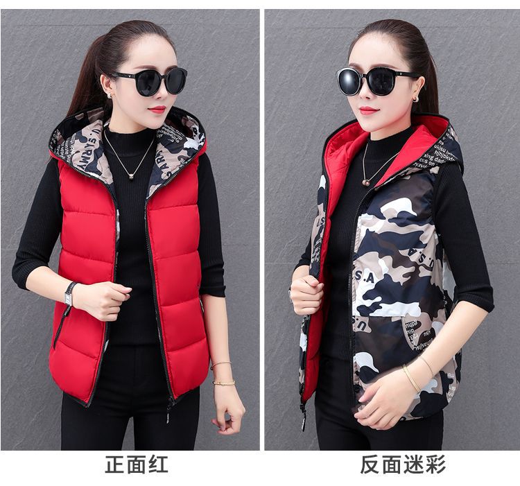 羽绒棉坎肩女马甲新款洋气流行时尚马夹女短款外搭叠穿小马甲详情6