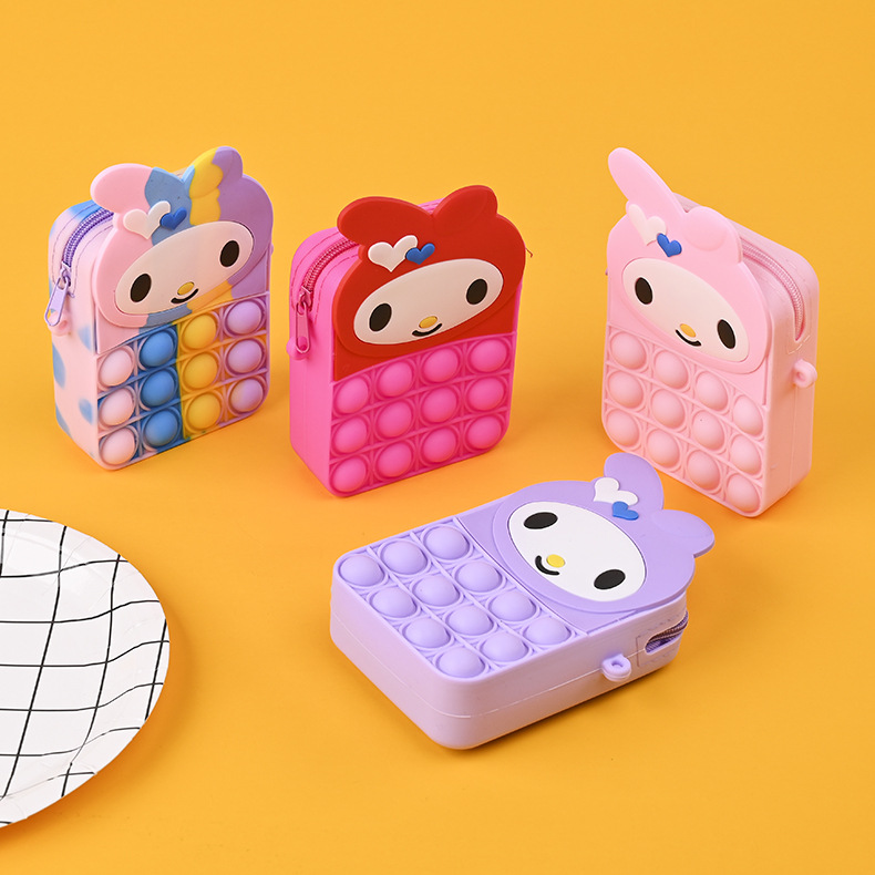 Cross-border new rat-extermination pioneer coin purse Cartoon Unicorn single-shoulder diagonal silicone bag decompression silicone coin purse pic 14