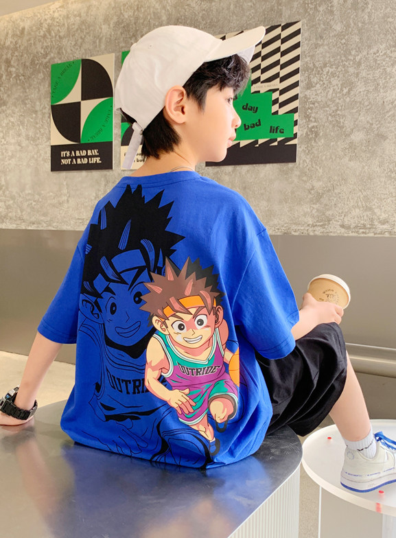 儿童装男童短袖T恤夏装2022年新款夏季男孩中大童夏款纯棉上衣潮t详情29