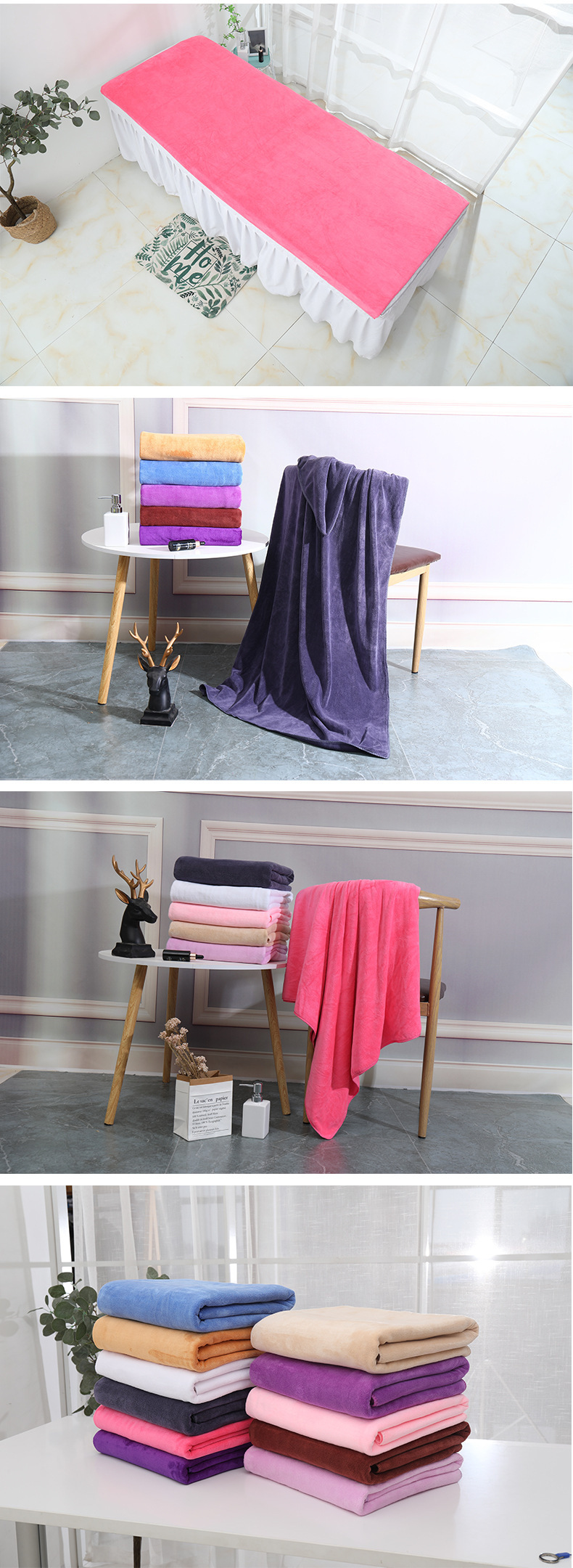 [LOVELY HOME] [hold ja] toalla de baño toalla absorbente para el hogar toalla de baño al por mayor toalla de baño grande para salón de belleza toalla de masaje para hacer la cama toalla grande pic 9