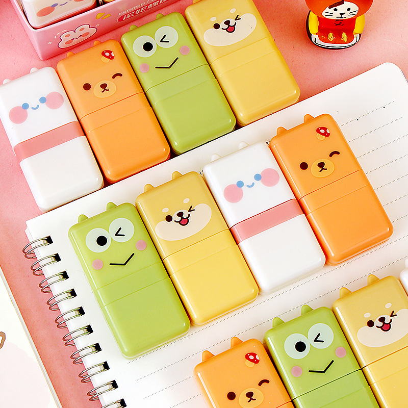 Cartoon animal roller eraser for primary school students, like a leather eraser, leaves no marks, erasers clean and free of debris pic 7