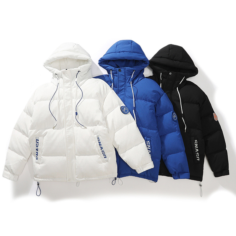 Workwear abajo chaqueta hombre 2023 nuevo otoño invierno protección contra el frío espesamiento golpear color patchwork marca de humedad pato blanco abajo ropa de invierno pic 3
