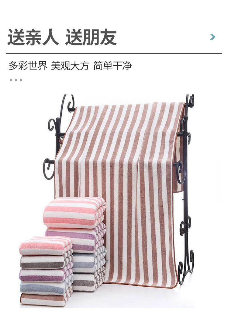 A best-selling household coral fleece absorbent large towel wrap for both men and women, soft and shedding bath towel pic 3