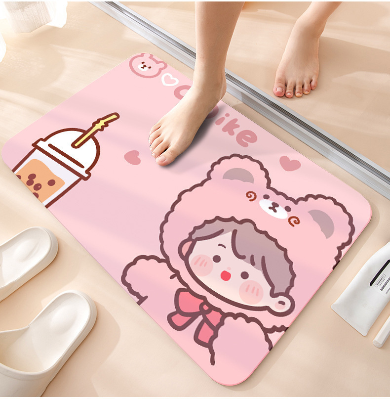 硅藻泥吸水垫脚垫浴室地垫厕所防滑门厅卫生间海藻脚垫新款家用详情9