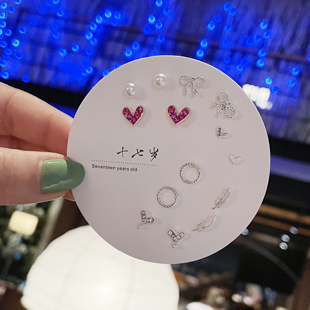 Exquisite and compact one-week stud set of earrings, 2023 new trendy and simple S925 earrings for women pic 38