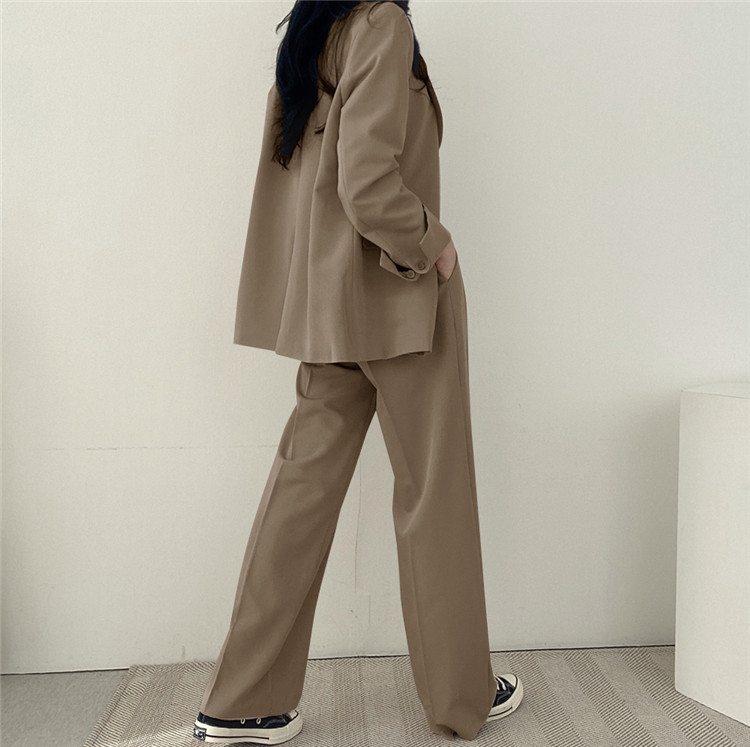 卡其色西装外套女2023新款春秋季韩版小西服套装女士休闲气质上衣详情27