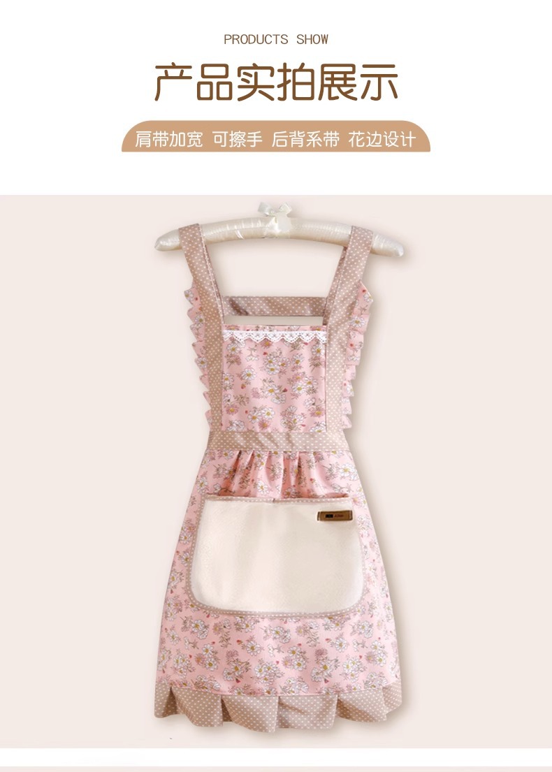 围裙女士厨房家用做饭防水防油擦手时尚网红餐饮专用围腰工厂直销详情37