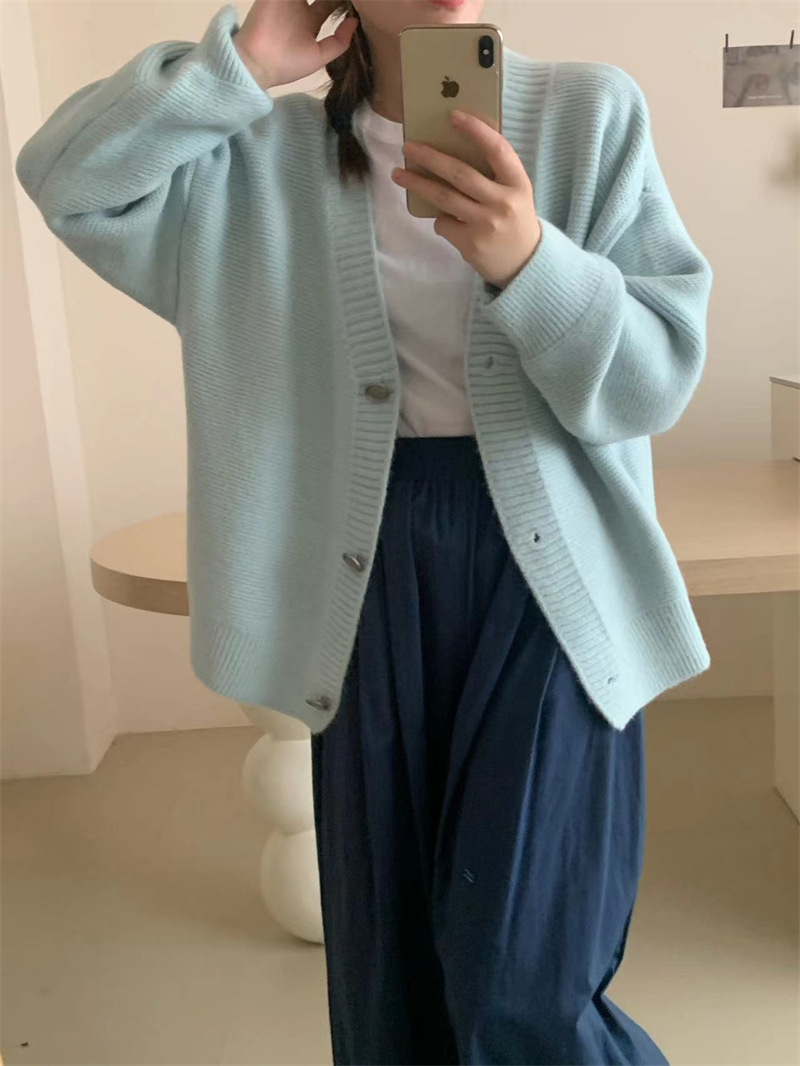V领短款显瘦针织开衫女外搭2023秋季新款女装气质毛衣外套上衣女详情18