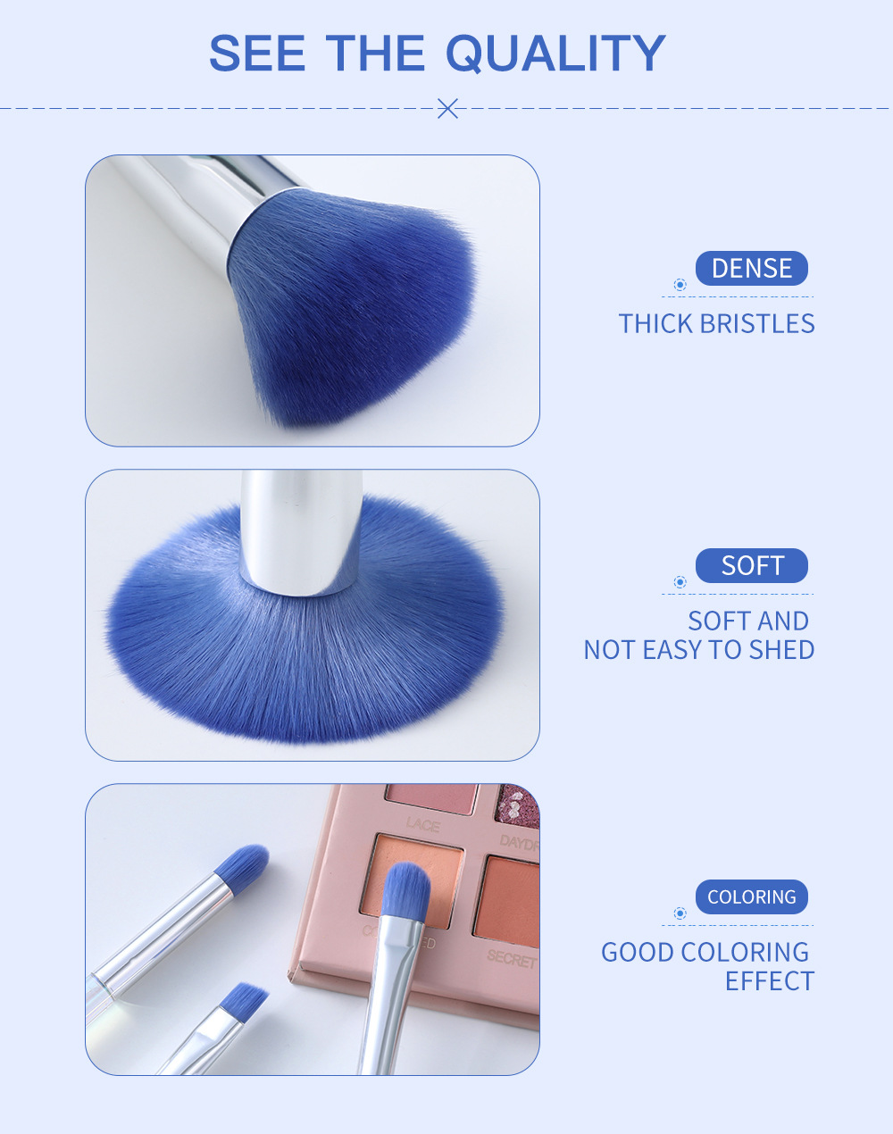 Nuevo 6pcs electrochapado mango de plástico cepillo de maquillaje cepillo de sombra de ojos cepillo de labios cepillo de cejas crossover fuente shanilak pic 8