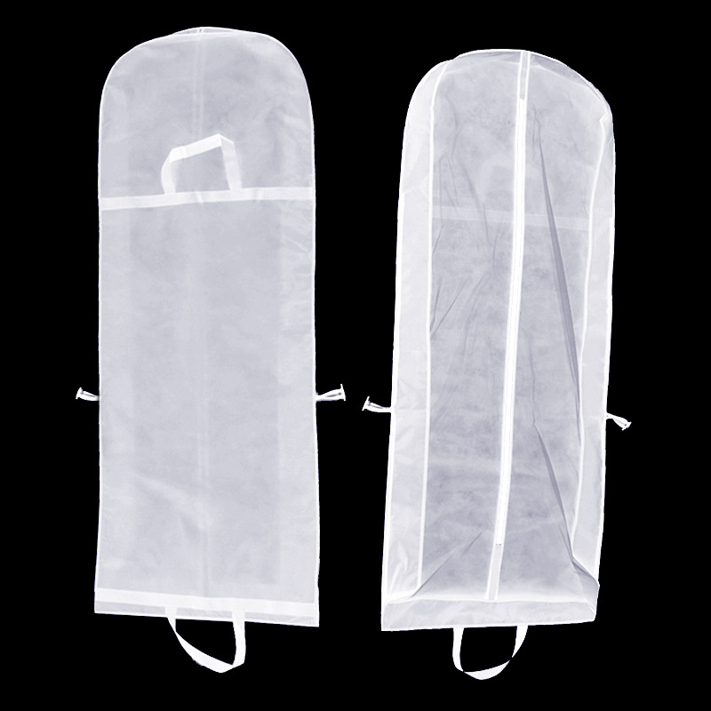 Cross-border wholesale non-woven fabric wedding dress and formal wear dust covers, clothing storage bags, dust-proof covers, folding dual-purpose handbags pic 19