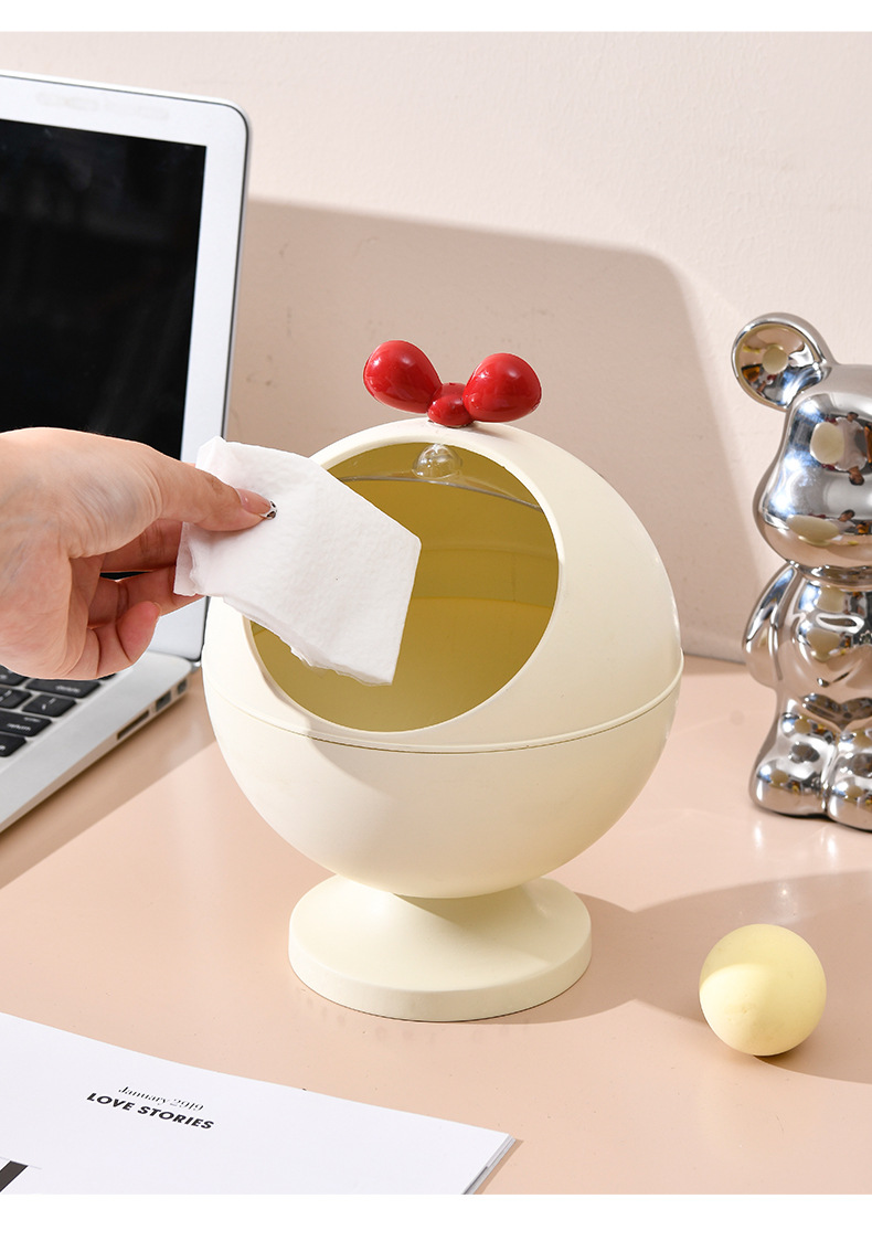 G364 desktop trash can, cute small size, home dormitory office desk, covered wastebasket, ins style mini trash can pic 10