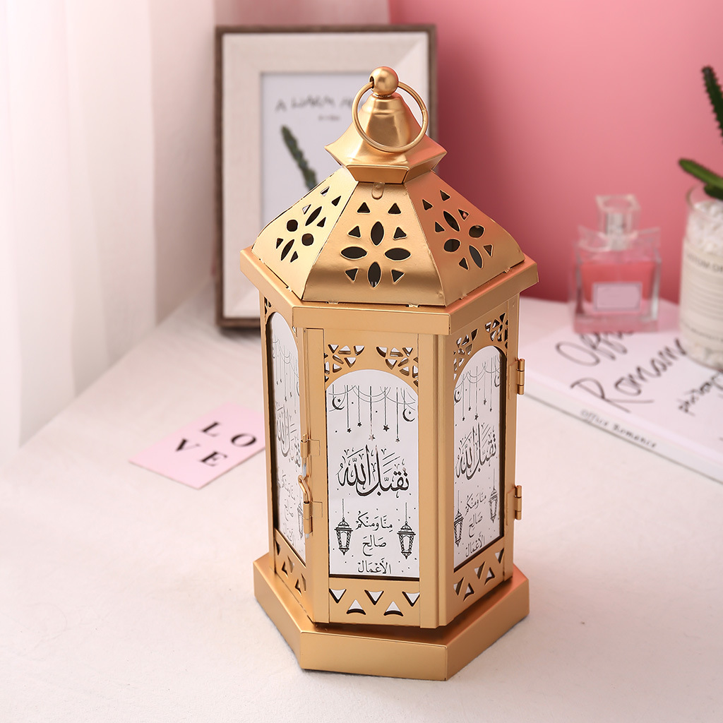 Ranadan Ramadan lantern, Eid al-Fitr ironwork metal display typhoon lantern handicraft, Arab lantern pic 14