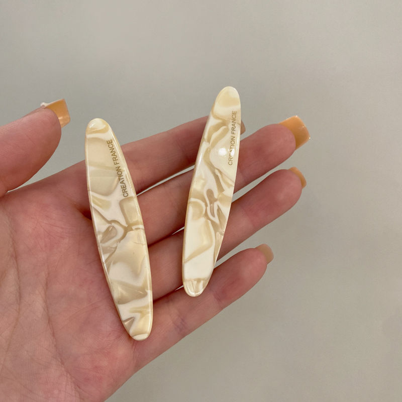 Korean atmosphere acetate crushed hair clips, side clips, simple one-line clips, duckbill clips, high-end autumn and winter bangs clips for women pic 15