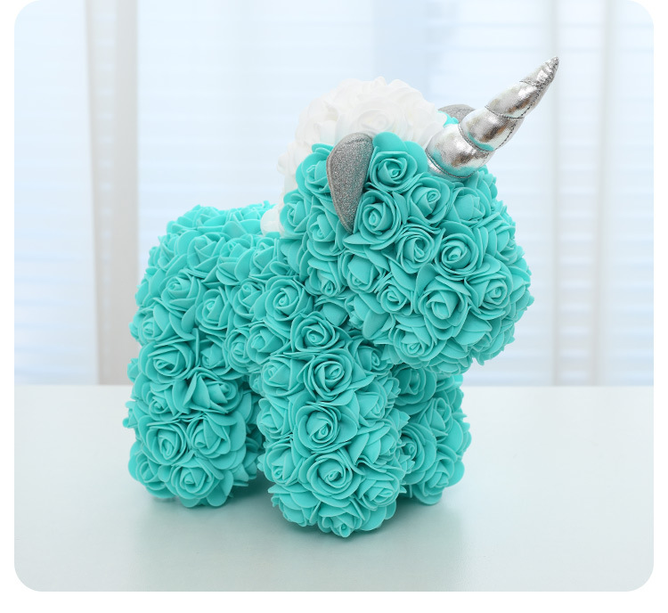 圣诞情人节礼物玫瑰熊迷你玫瑰花独角兽小号创意生日礼物女友闺蜜详情12