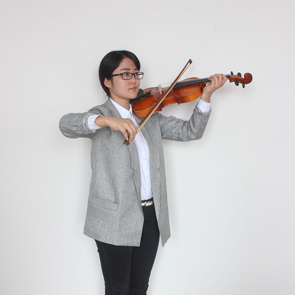 Aston Villa AV-03 Bright Natural color violin with Maple back and tiger grain solid wood Violin pic 7