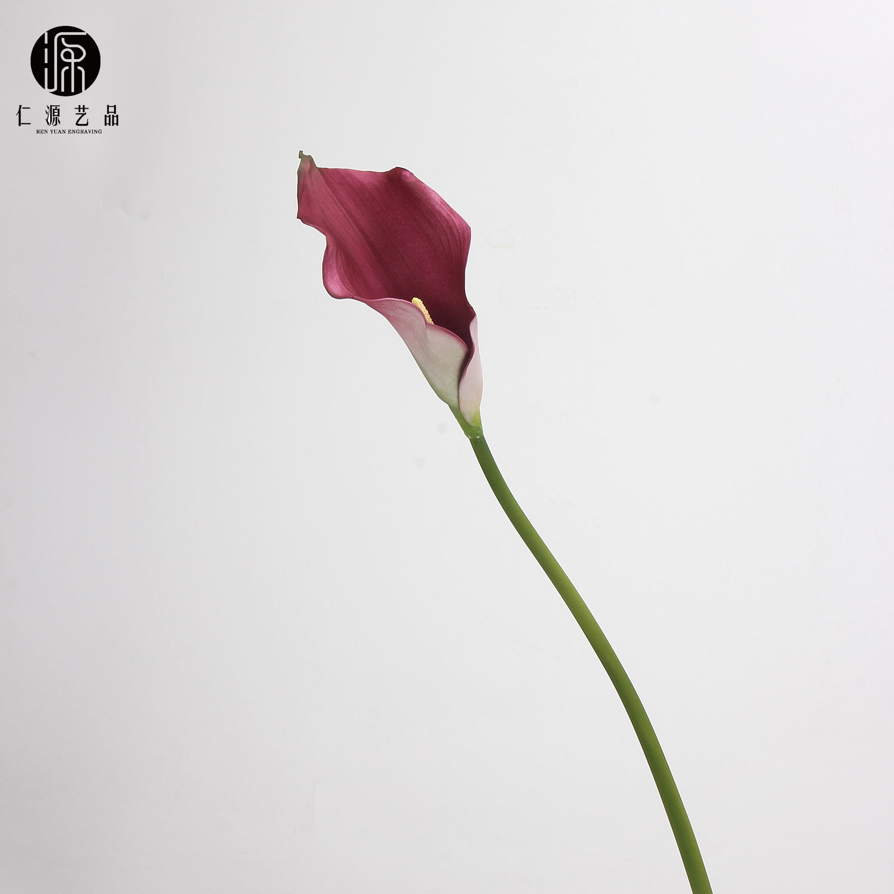 工厂直销 EVA马蹄莲仿真花海芋手感假花单枝婚庆家居插花配材道具详情16