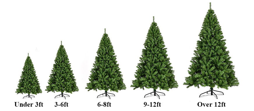 1.5-meter / 1.8-meter / 2.1-meter PVC mixed PE flocked tree with LED warm white light Christmas decoration pic 2